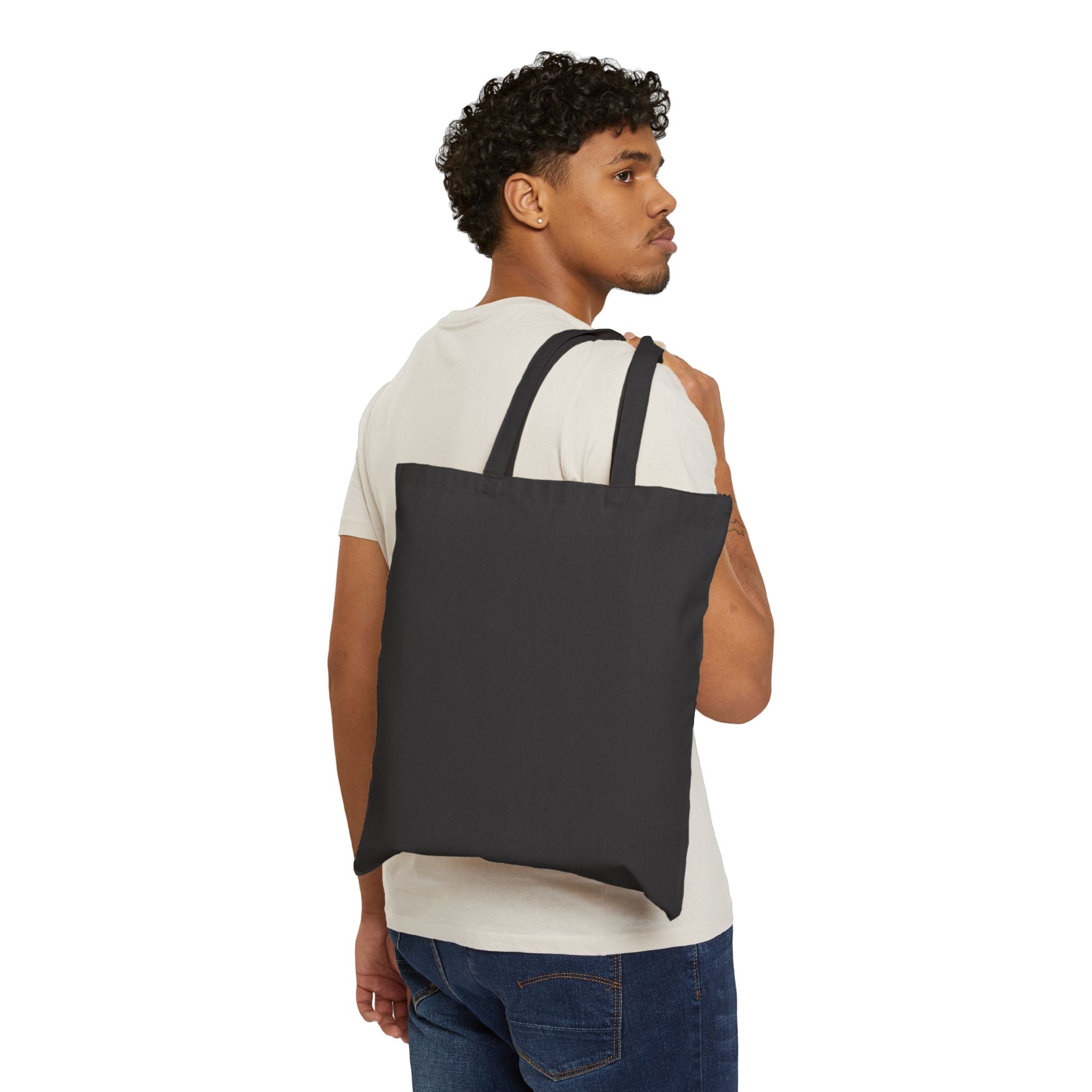Compass Rose Cotton Tote Bag — Nautical 'Stay Wild' Canvas Market Tote