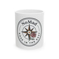 NoMad Compass Rose Mug — "Rose in the East" Ceramic Travel-Inspired Coffee Cup (11oz & 15oz)