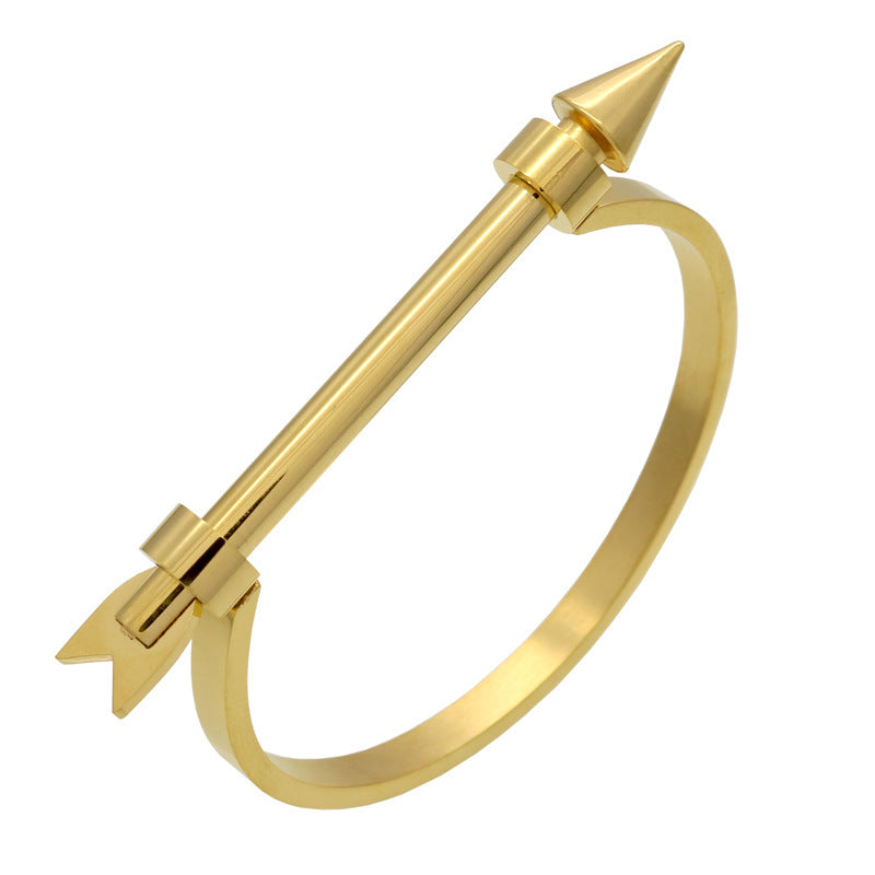 Personalized Stainless Steel Arrow Semicircle Bracelet