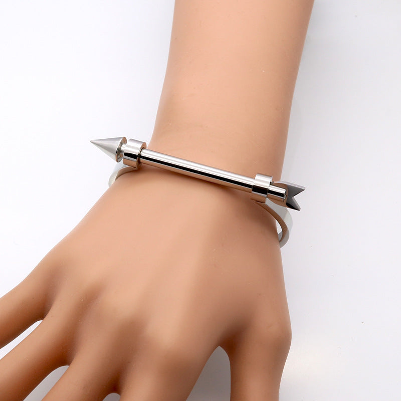 Personalized Stainless Steel Arrow Semicircle Bracelet
