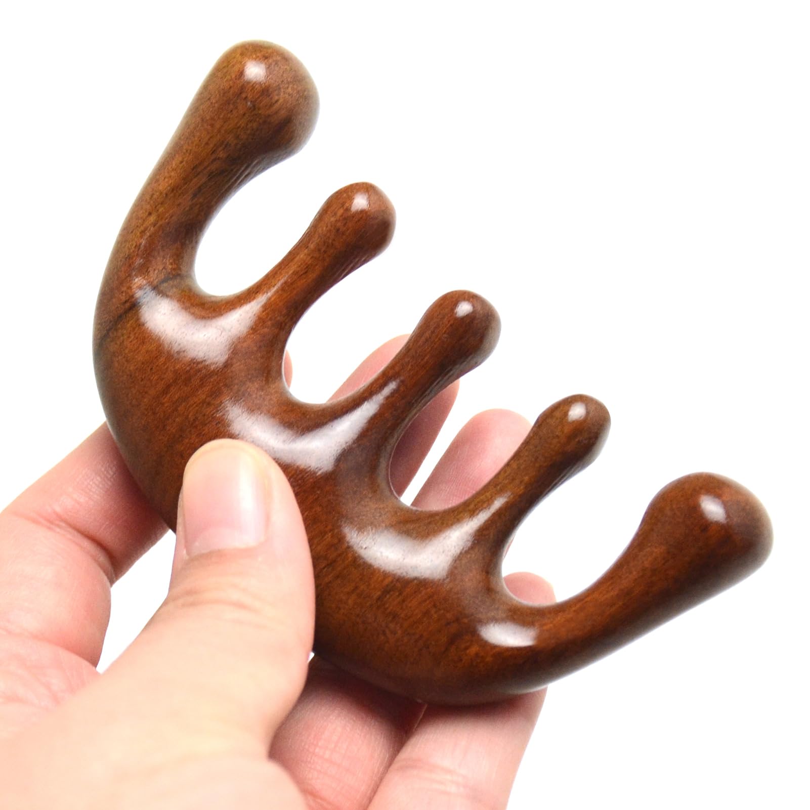 BLUPLE Scalp Massage CombHead Scalp Comb1pc Gua Sha Comb Wide Tooth CombSandalwood Scalp Stimulator Comb Wooden Wide Tooth Comb for Women Hair Growth